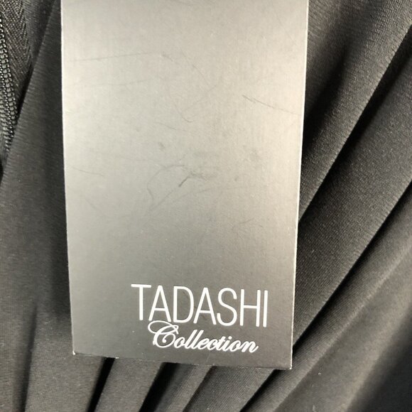 Tadashi Shoji Dress Womens Large Black Twisted Knot Ruched Formal Event NEW - Picture 9 of 16